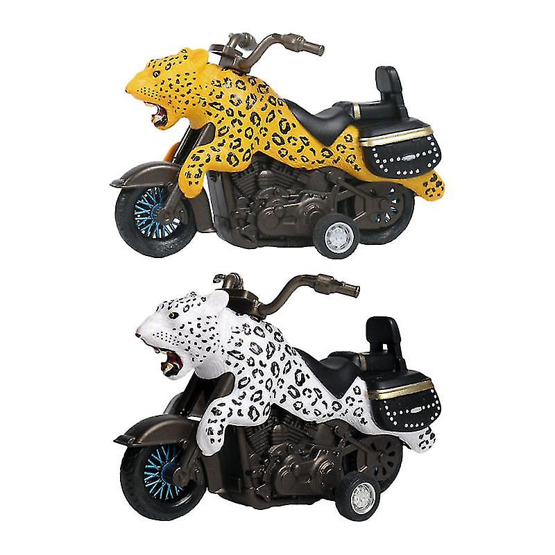 2pcs Animals Pull-back Motorcycle Toy