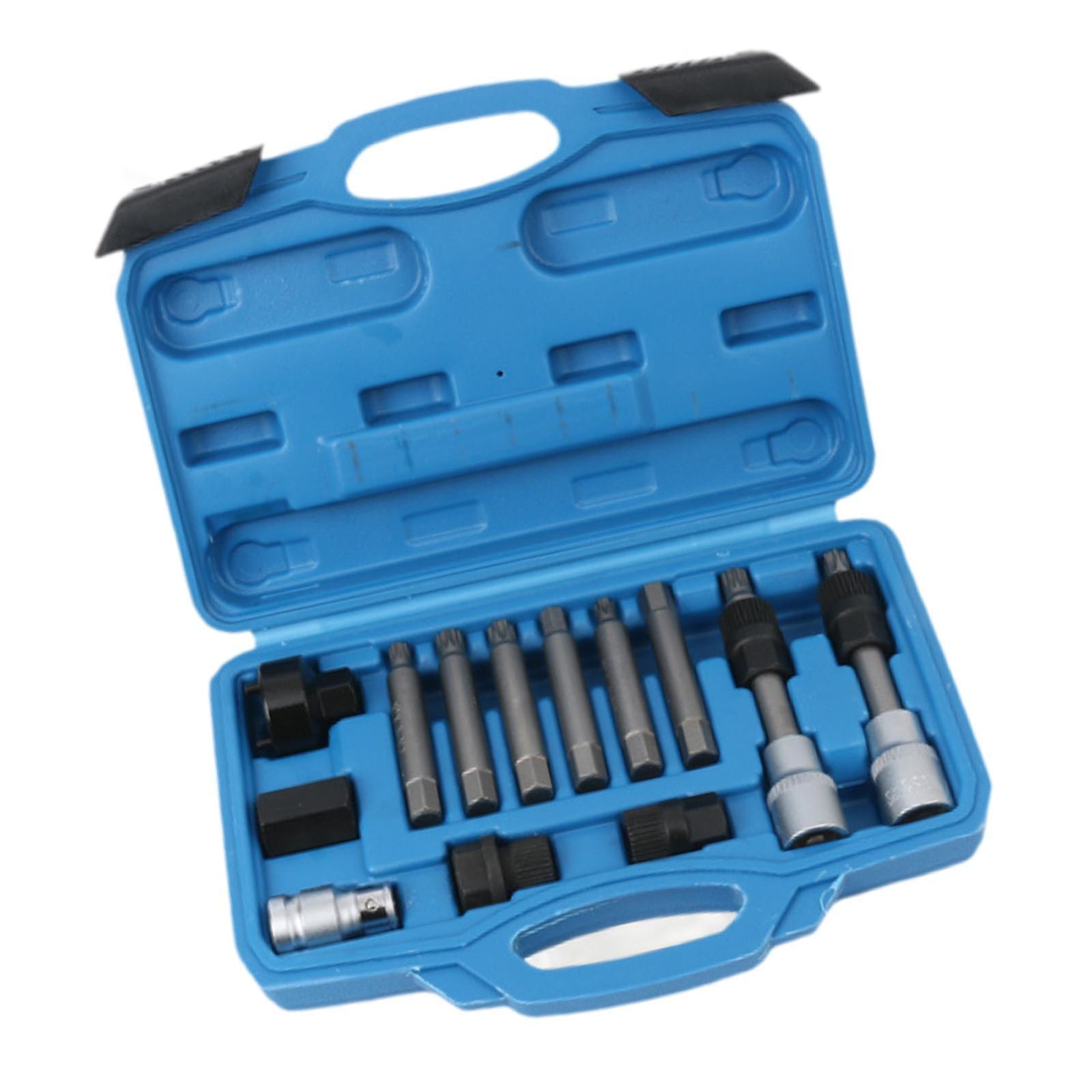 13 Pieces Alternator Pulley Removal Tool Set Engine Belt Disassembly Remover