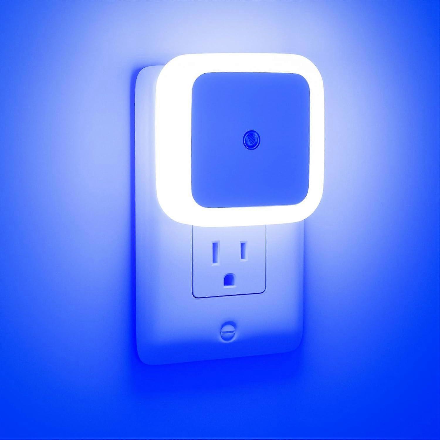 SQCLVBlue Night Light 4 Pack,Night Lights Plug into Wall 4-Pack, Nightlight Plug in Night Light, Dusk to Dawn Night Lamp Led Night Light for Bedroom,