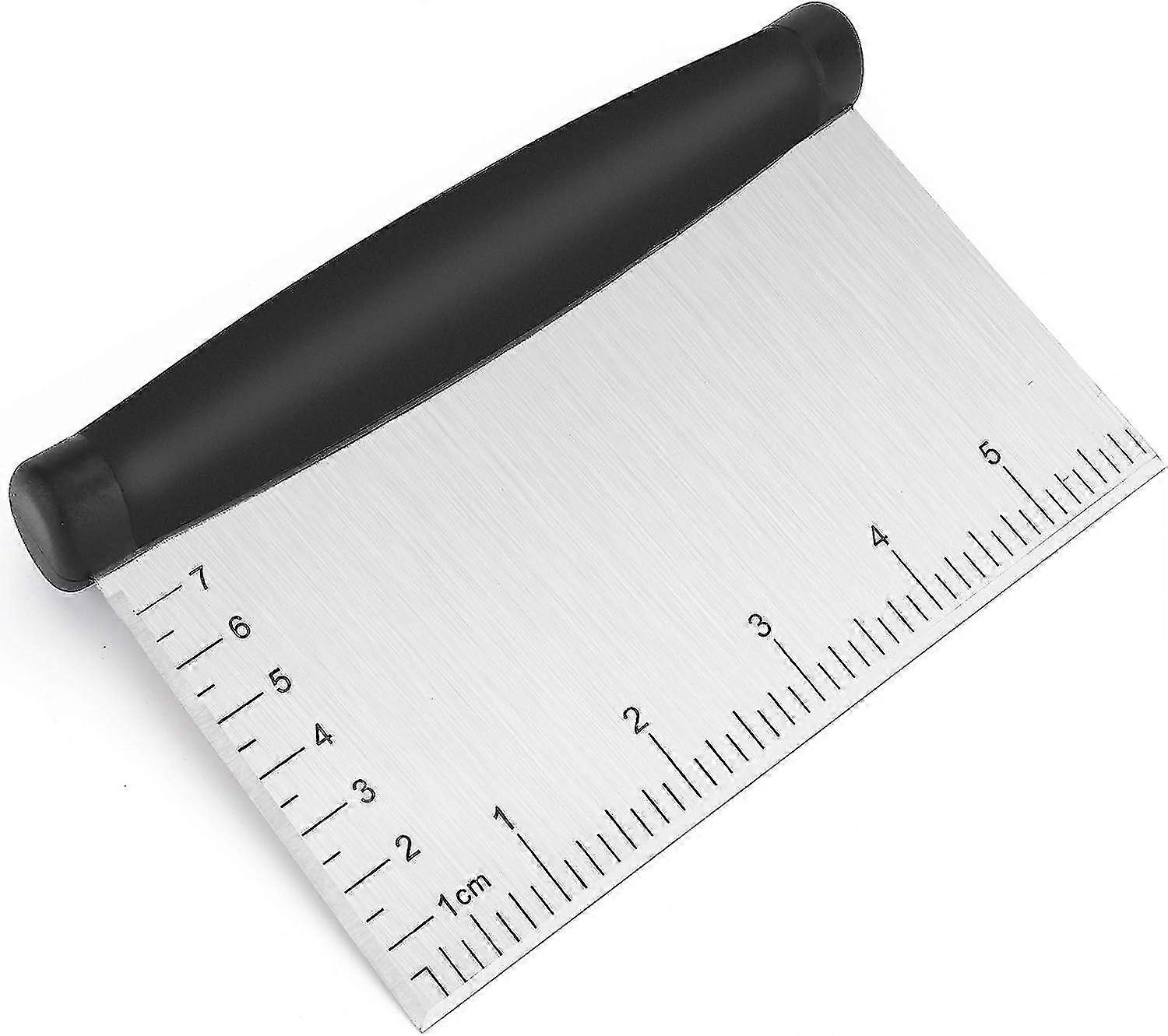 Bench Scraper, 1 Pcs Dough Scraper Tool Kitchen Scraper, Multi-purpose Stainless Steel Food Scraper Chopper, 6-inch Bench Knife For Baking Cooking, D