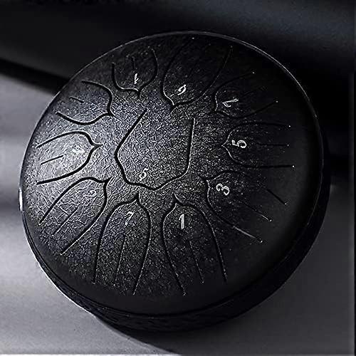 Rain Drum for Outside Garden, Chakra Drum for Rain Outdoor, Steel Tongue Drum Rain Chime, 6 Inches 11 Notes