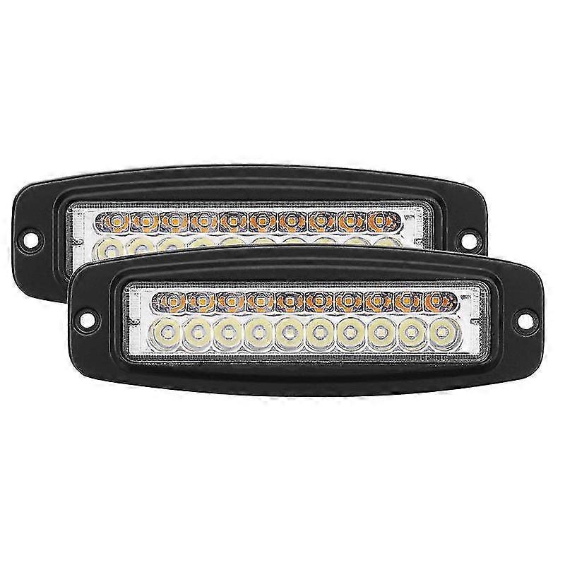 2x 7 Inch Dual-color 100w Led Work Light Bar Mount Flood Driving Fog Lamp