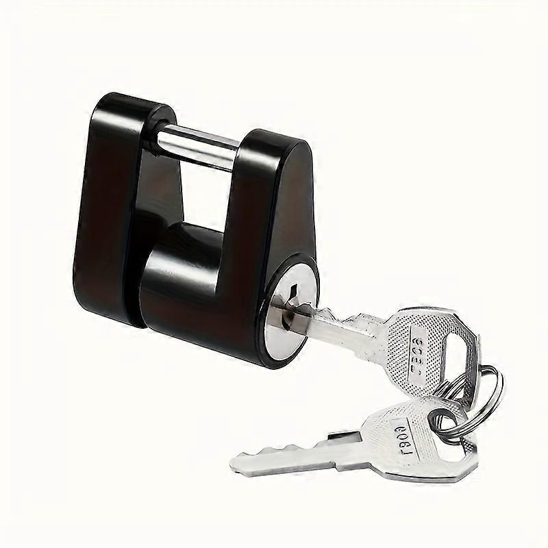 RV Trailer Towing Hanger and Pin, Trailer Lock Trailer Tongue Hook Lock, 1/4" Pin Diameter, Max Span 3/4", Includes 2 Keys