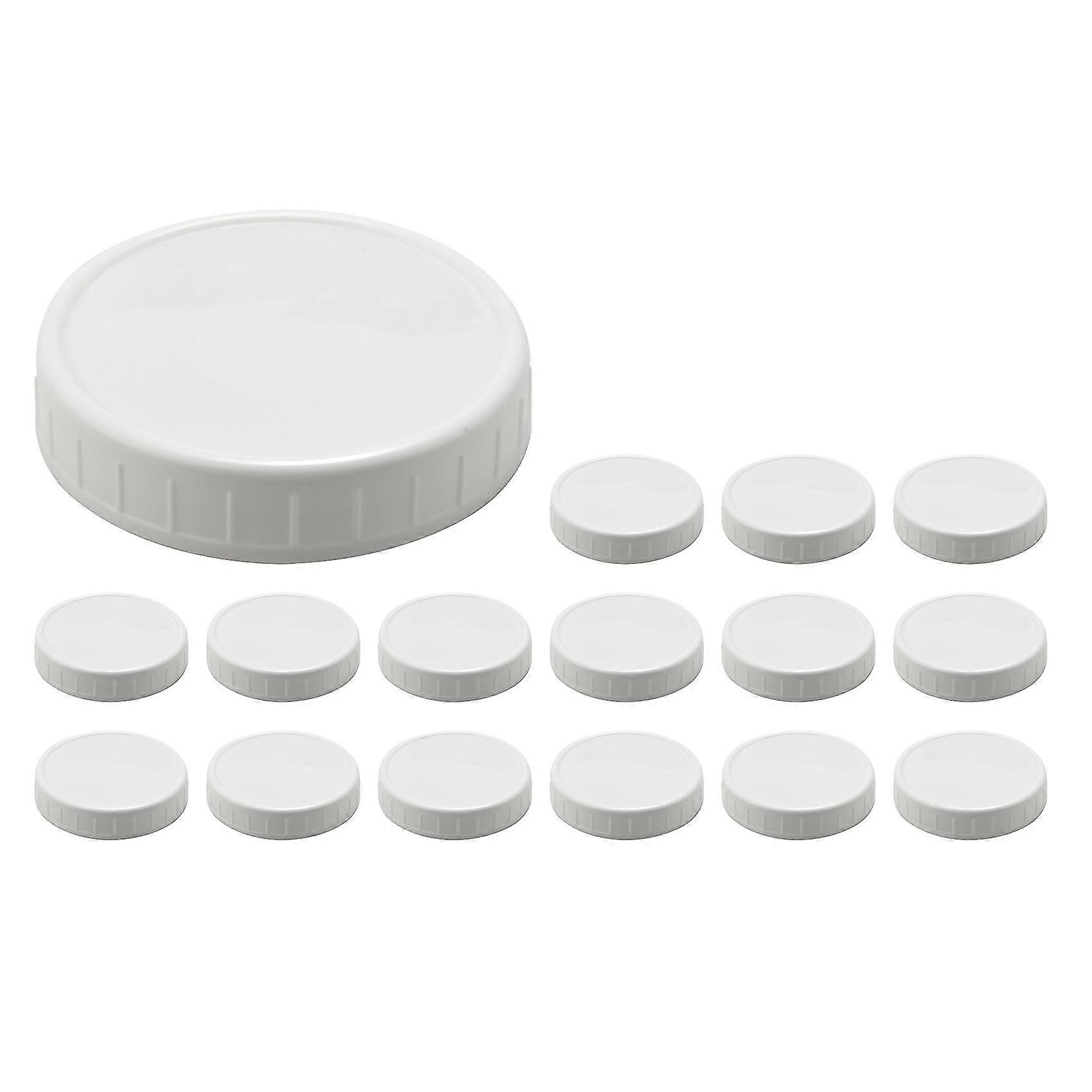 16 Pack Wide Mouth Mason Jar Lids,plastic Storage Caps For Canning Jars,leak-proof And Anti-scratch
