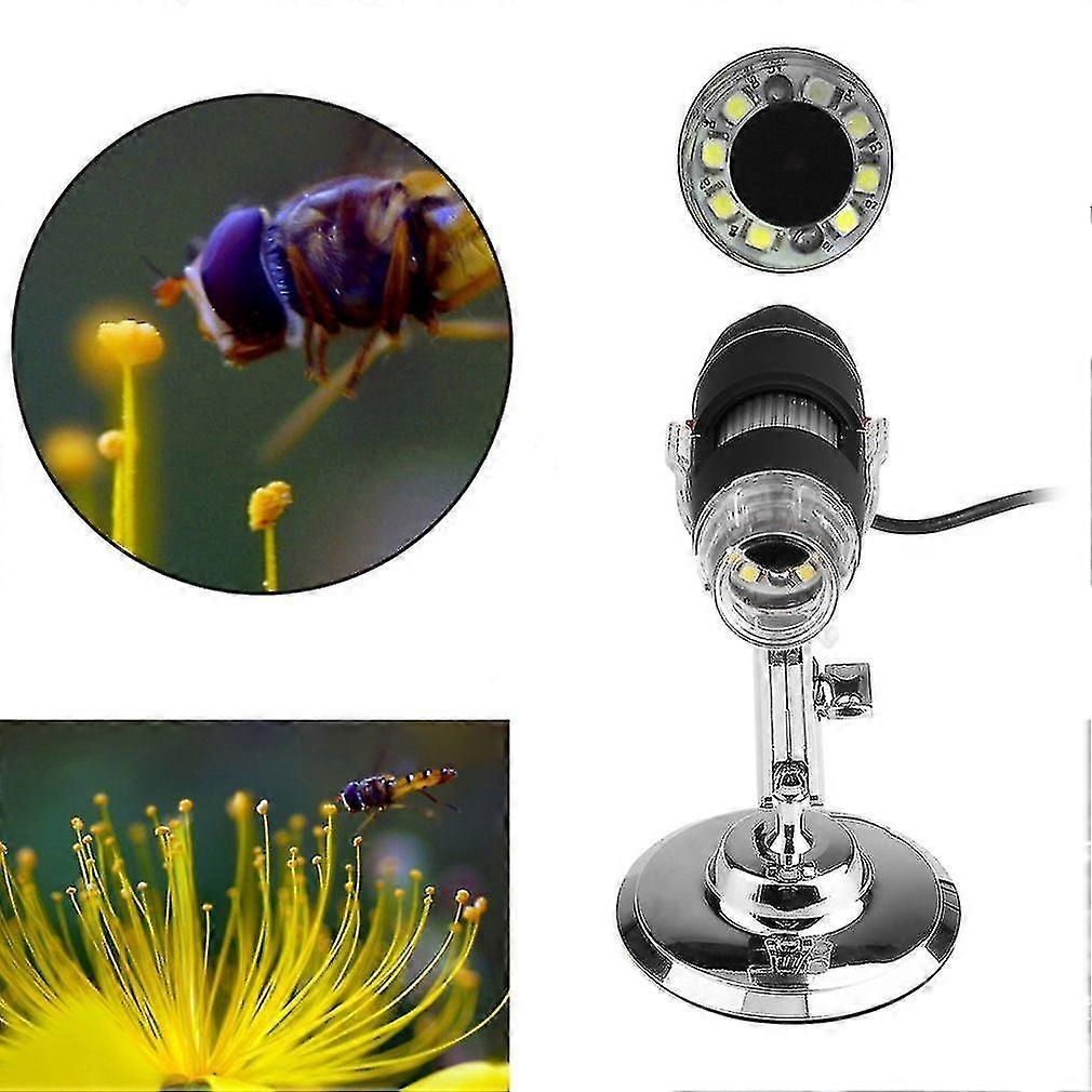 8 Led Usb 500x Microscope Endoscope Digital Magnifier Video Camera With Stand