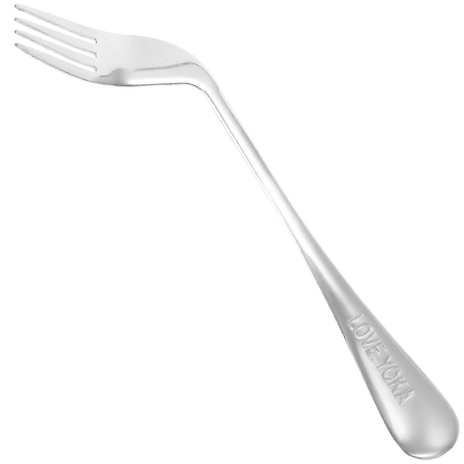 Right -hand Angled Fork Lightweight Ergonomic Eating Feeding Assist Tableware_Sep