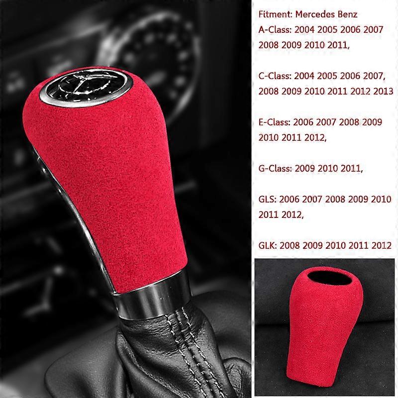 For Mercedes Benz A-class C-class E-class G-class Gls Glk 2008-2011gear Lever Stick Shift Cover Sheath Alcantara Adhesive Shell