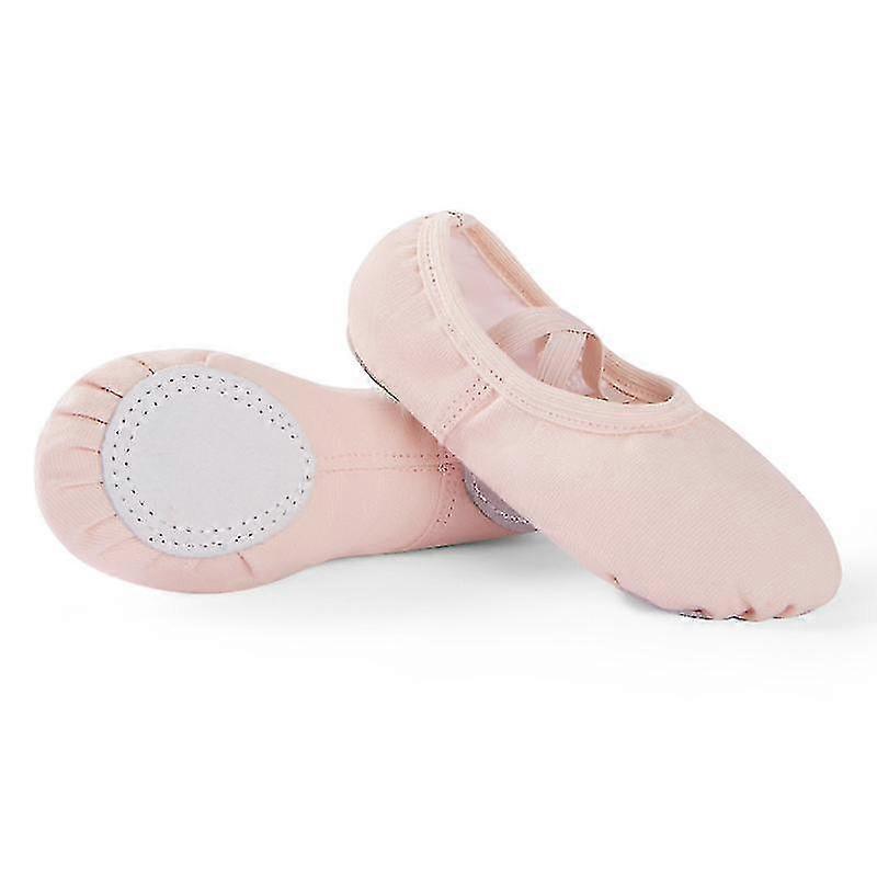 Pro elastiske balletsko dans split sål stretch hjemmesko flade pink til piger og kvinder