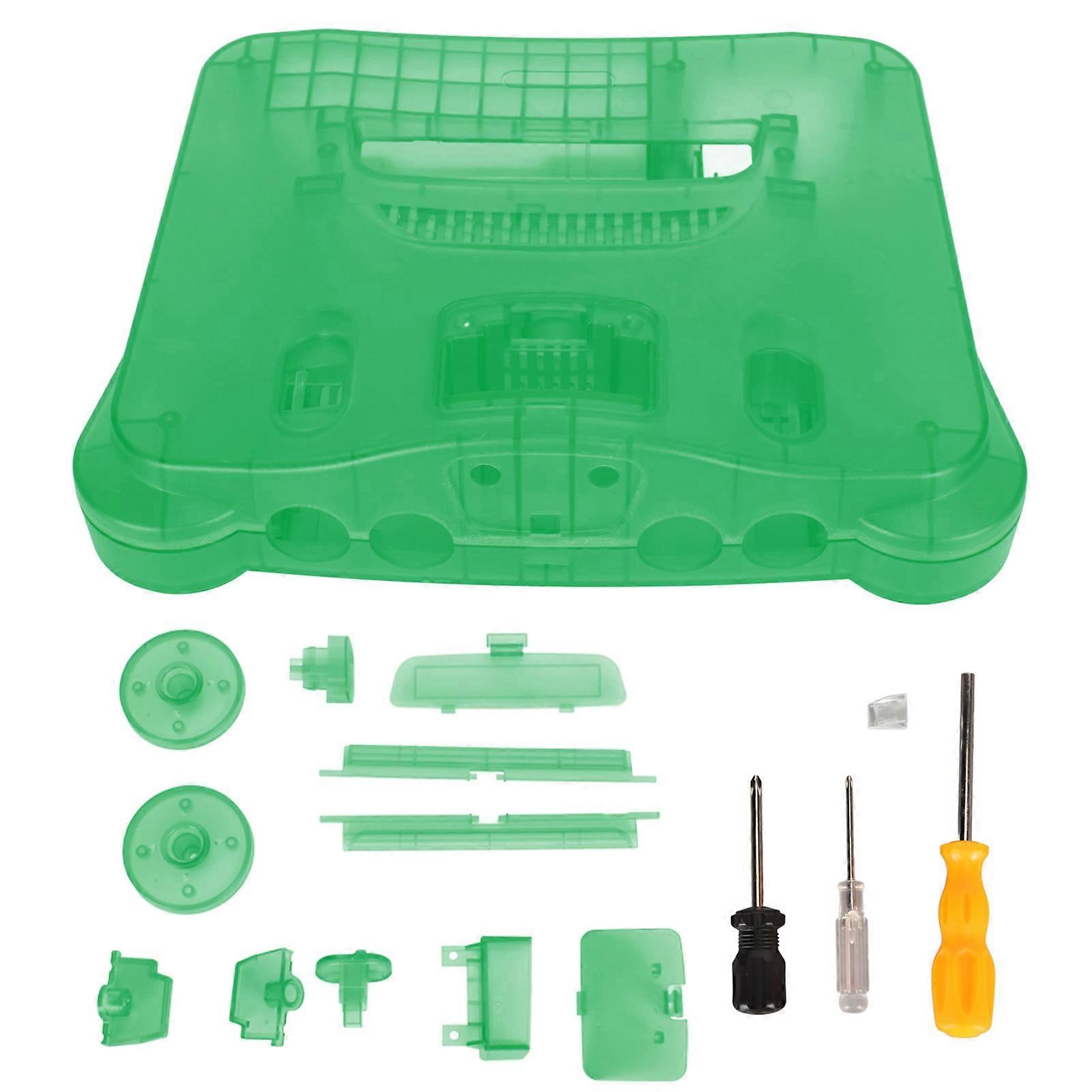 Retro Video Game Console Translucent Case Professional Dustproof Thickened Game Console Protective Shell For N64 Console Translucent Cyan