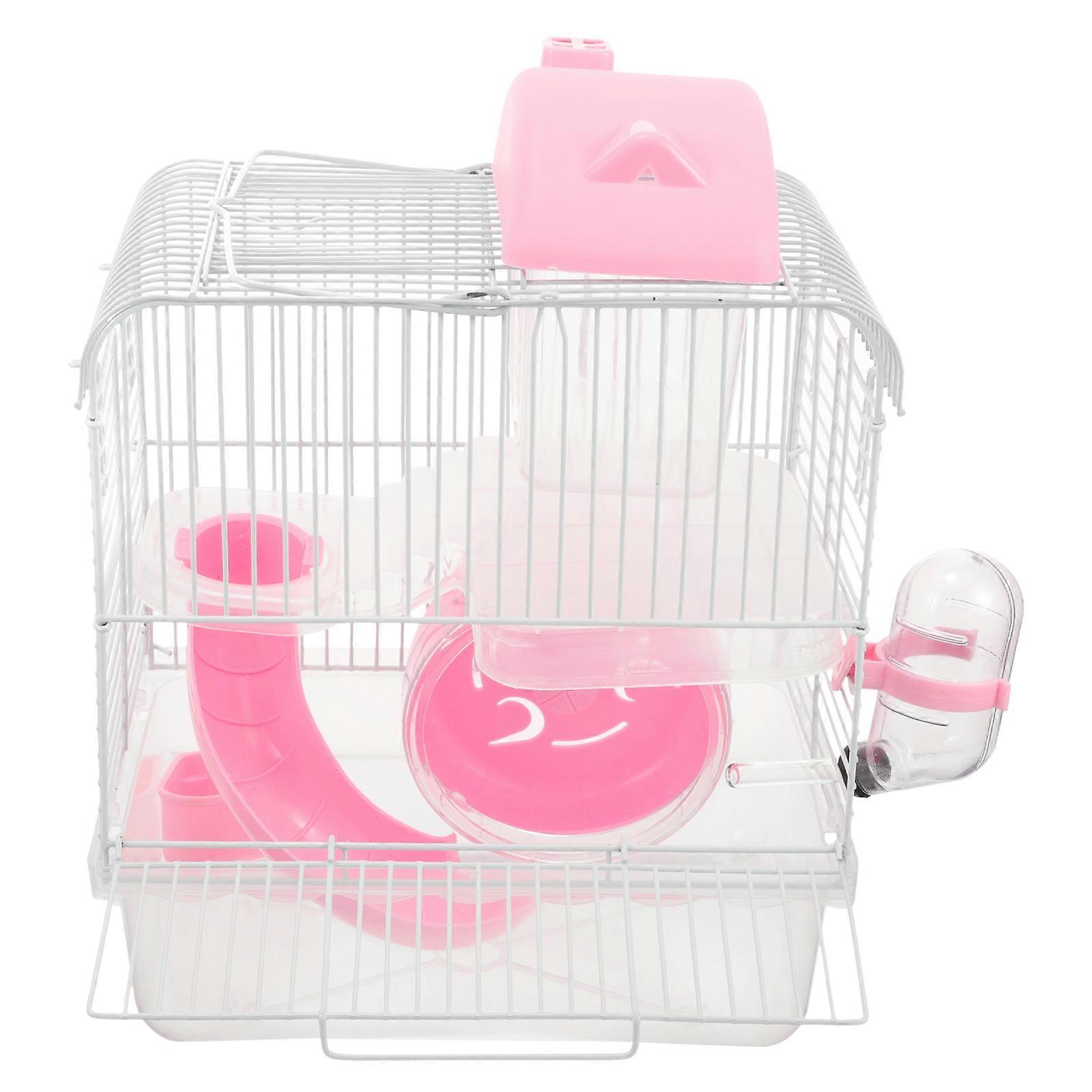 Image showcasing Double Layer Rat Cage Hamster Cage Rat Wire Cage Large Space Dwarf ...