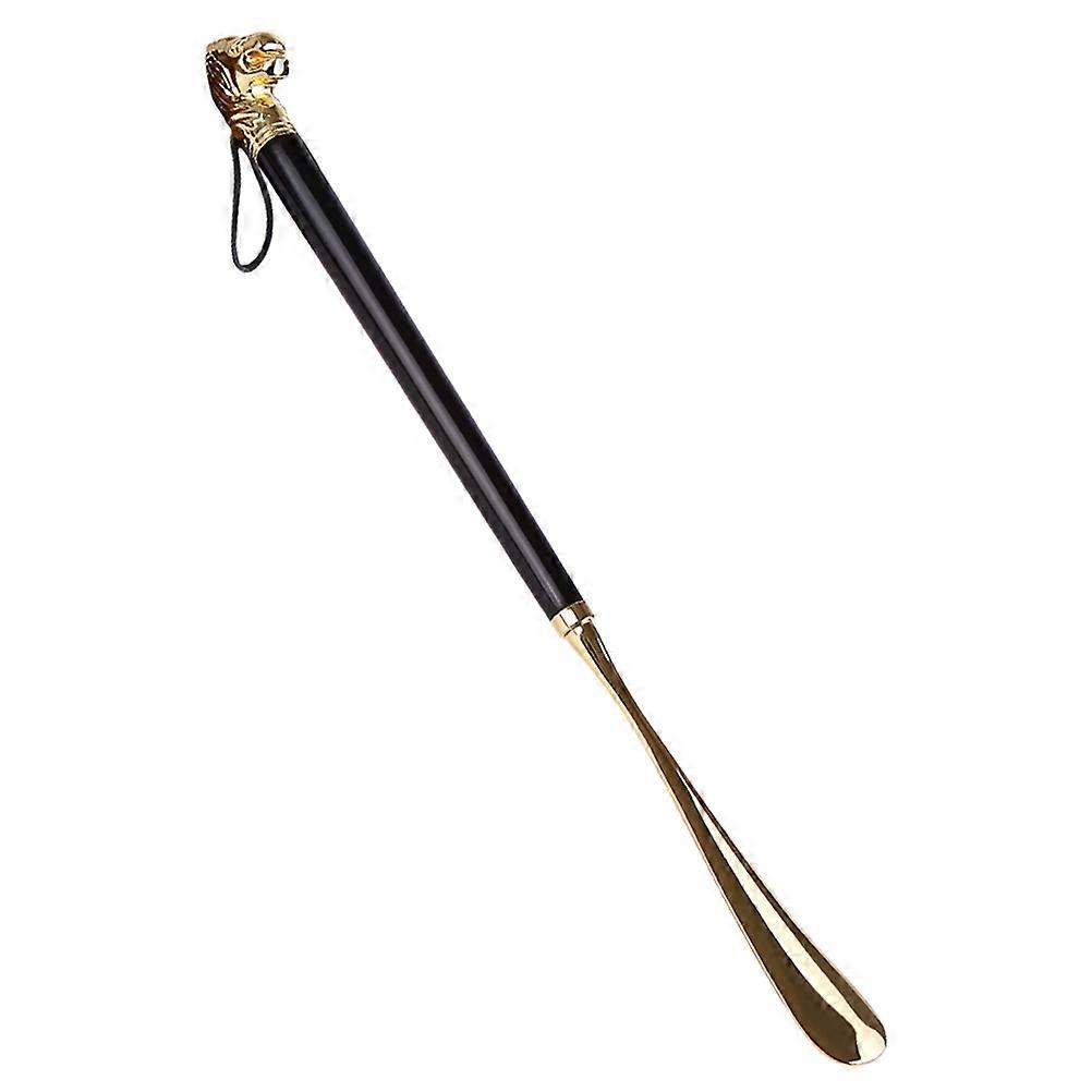 قرون أحذية معدنية، رافعة أحذية نحاسية، ملحقات أحذية عملية، فتحة حذاء، أسود (58 سم)