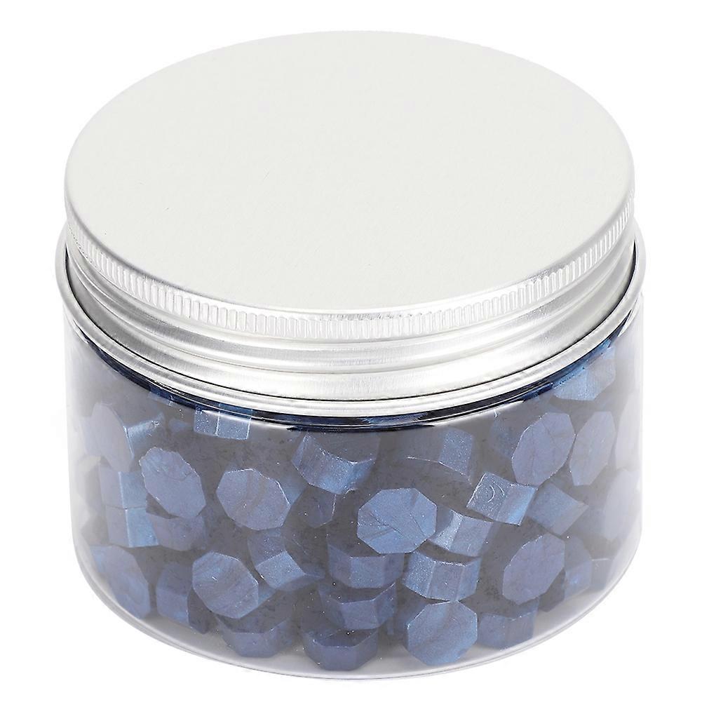 200 unidades de lacre octogonal perlado para sobres, documentos, invitaciones de boda, color azul marino