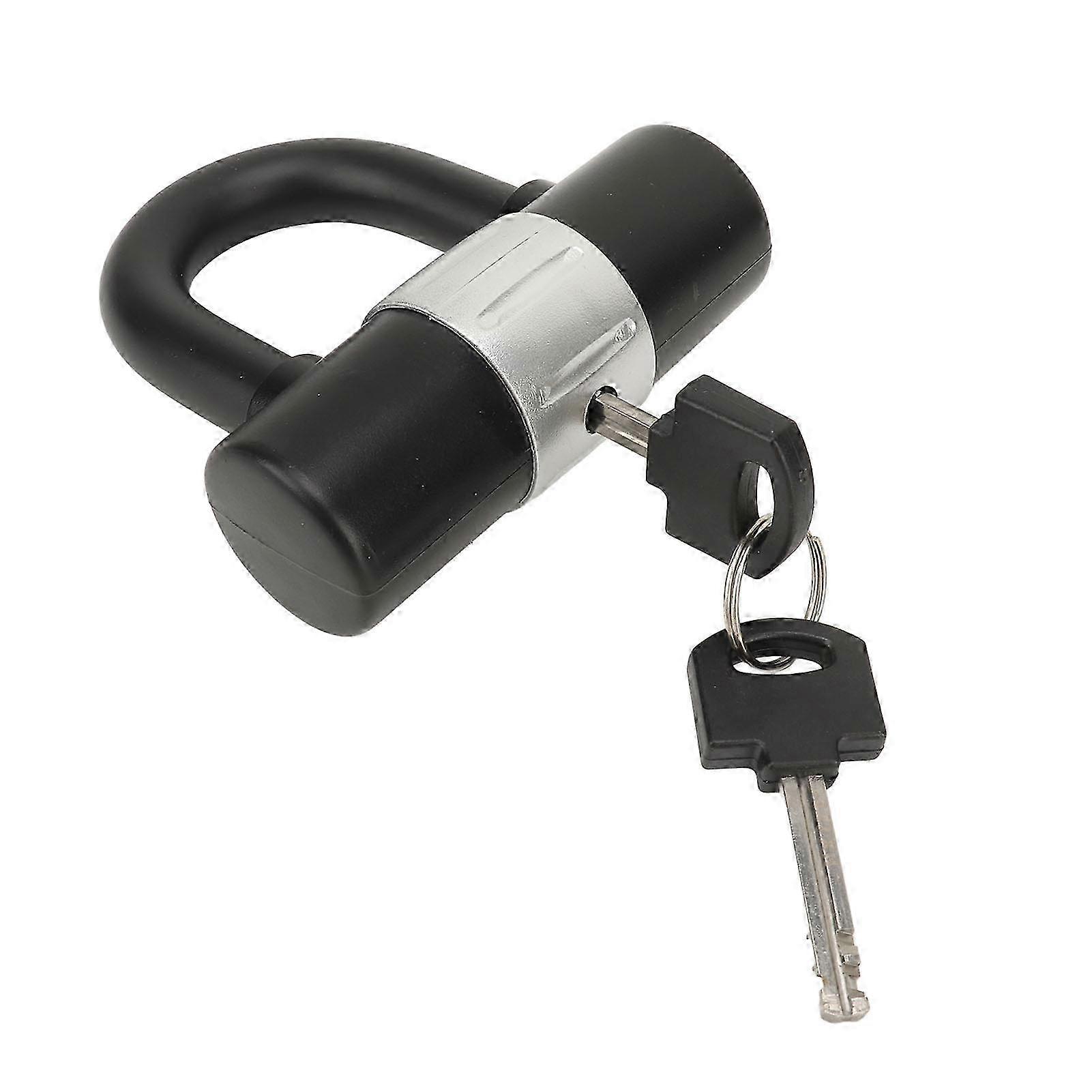 For U Lock Disc Zinc Alloy Anti Theft - Rust Proof Portable U Lock Padlock with Keys for Vehicle Security