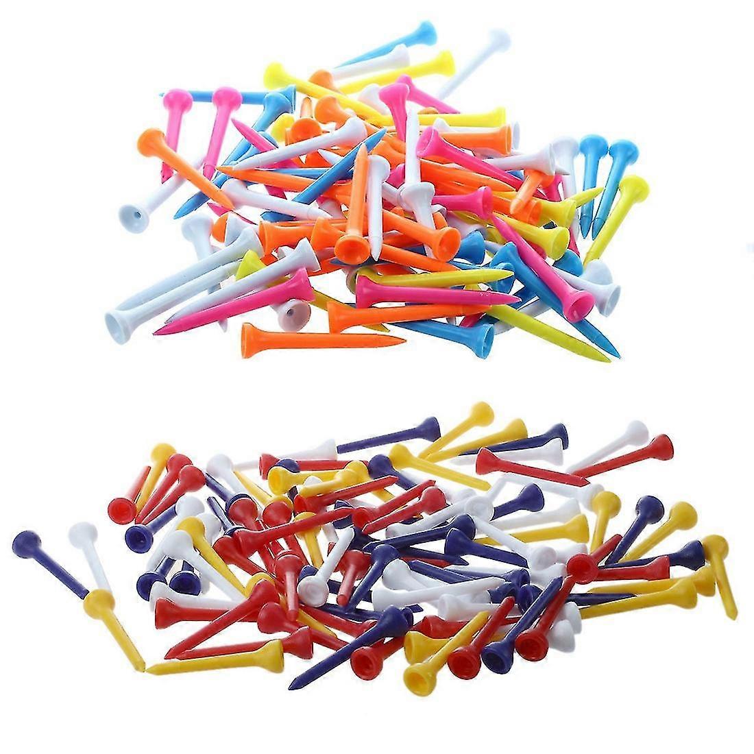200 Pcs Golf Tees Plastic Mixed Color 54 Mm 49mm