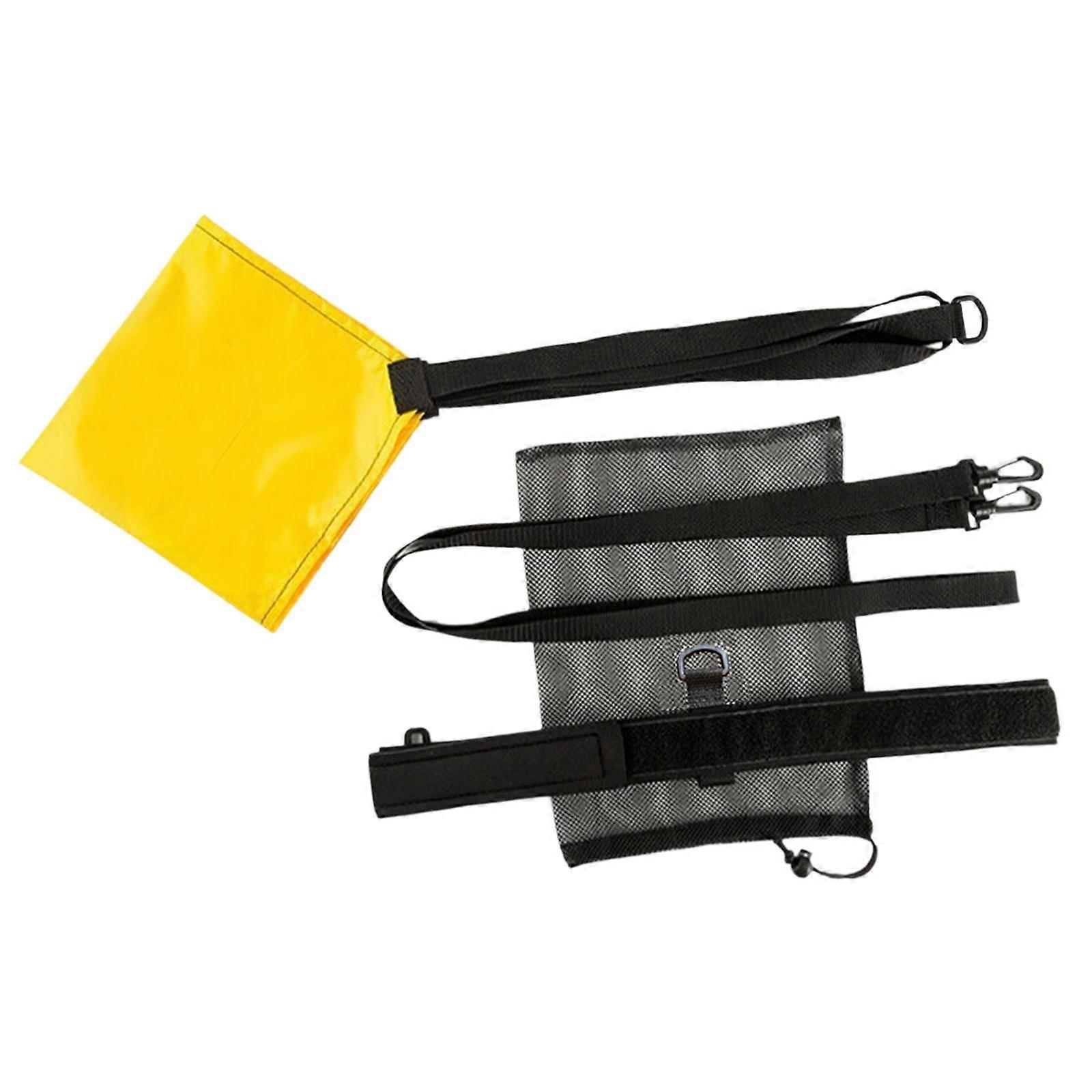 Natation Parachute Natation Résistance Ceinture Parachute Natation Musculation 43cm Jaune