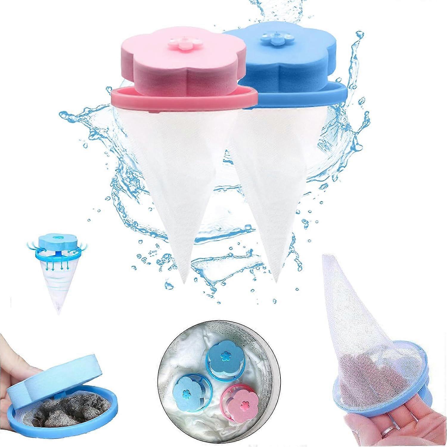 Pet Hair Remover for Laundry, Resuable Lint Catcher for Washing Machine, Washing Machine Floating Pet Lint Mesh Bag, Hair Filter Net Pouch Washer Lint
