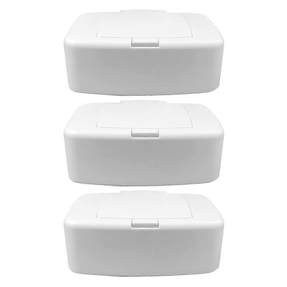 3pcsワイプディスペンサーウェットティッシュボックスウェットティッシュホルダーホームオフィス用ワイプディスペンサー