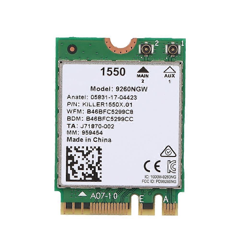 Wireless Network Card for KILLER 1550AC for windows10 2.4 G & 300 MBPS /5 G & 1.73 Gbps