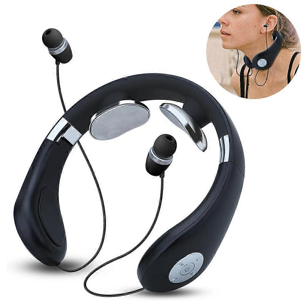 PIAO Multi-Functional Shoulder Neck Massage Instrument,U-Shaped Intelligent Massager with Bluetooth Headset,Neck Hanging Bluetooth Headphones for Home