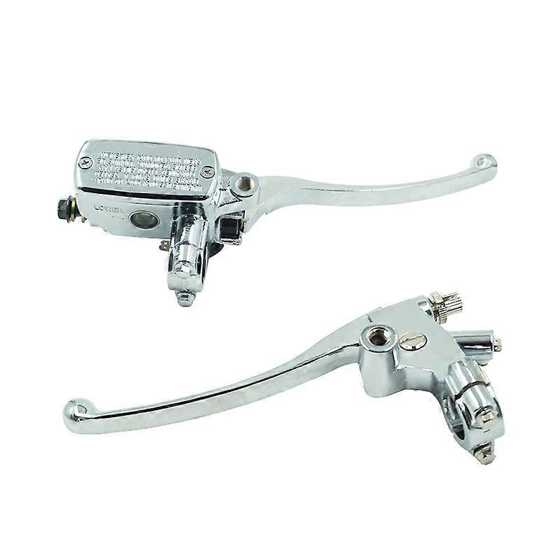 7/8" 22mm Silver Motorcycle Brake Master Cylinder Hydraulic Brake Clutch Pump Lever For Yamaha Suzuki Honda with 14mm piston