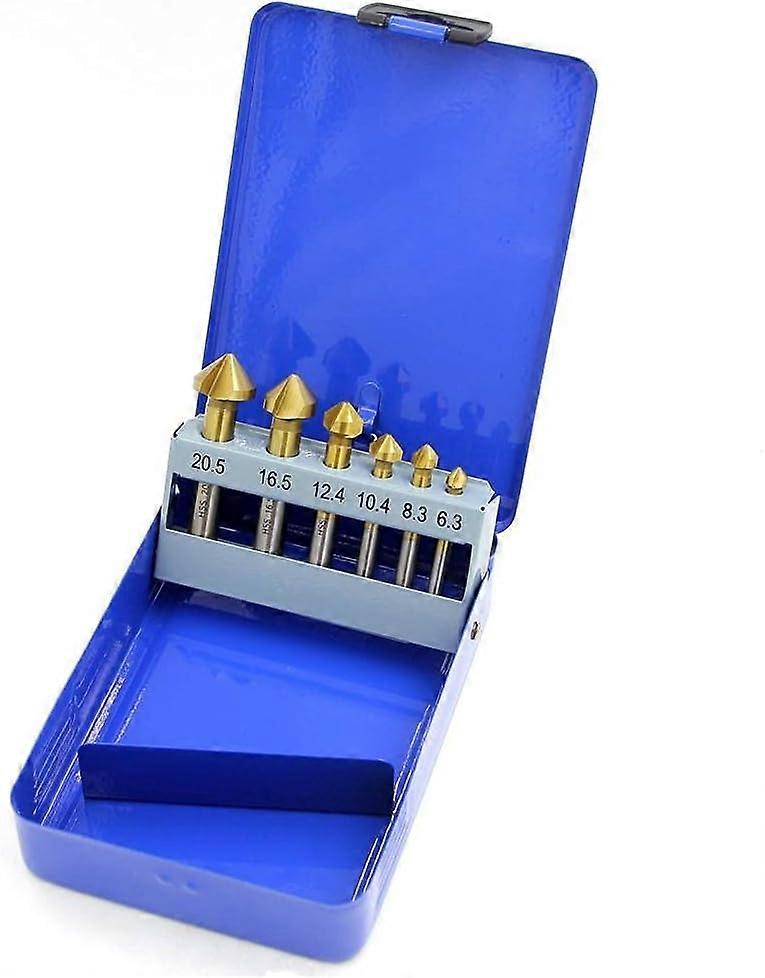 Countersink Drill Bit Set - Hss 90 Degree 3 Flute Countersink Drill Bit Set, Metal Woodworking Chamf