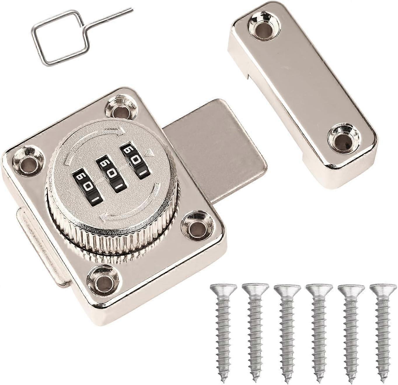 Mechanical Keyless Cabinet Lock, Security Rotary Drawers Lock Combination Lock, Easy to Install, for Cabinet, Drawer