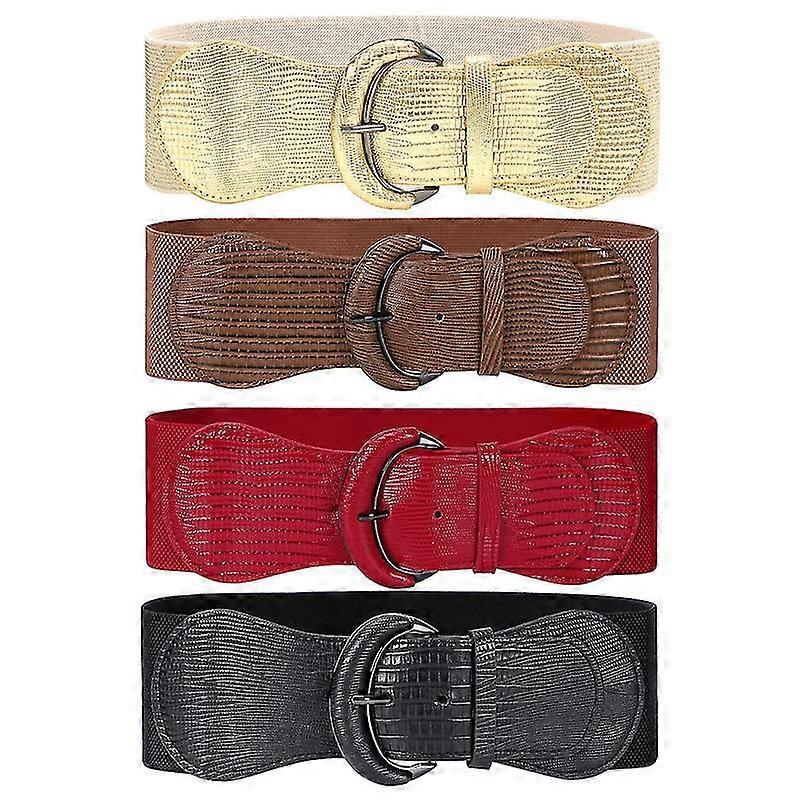 Cinto elástico largo feminino para vestido feminino fivela elástica de cinto com gancho