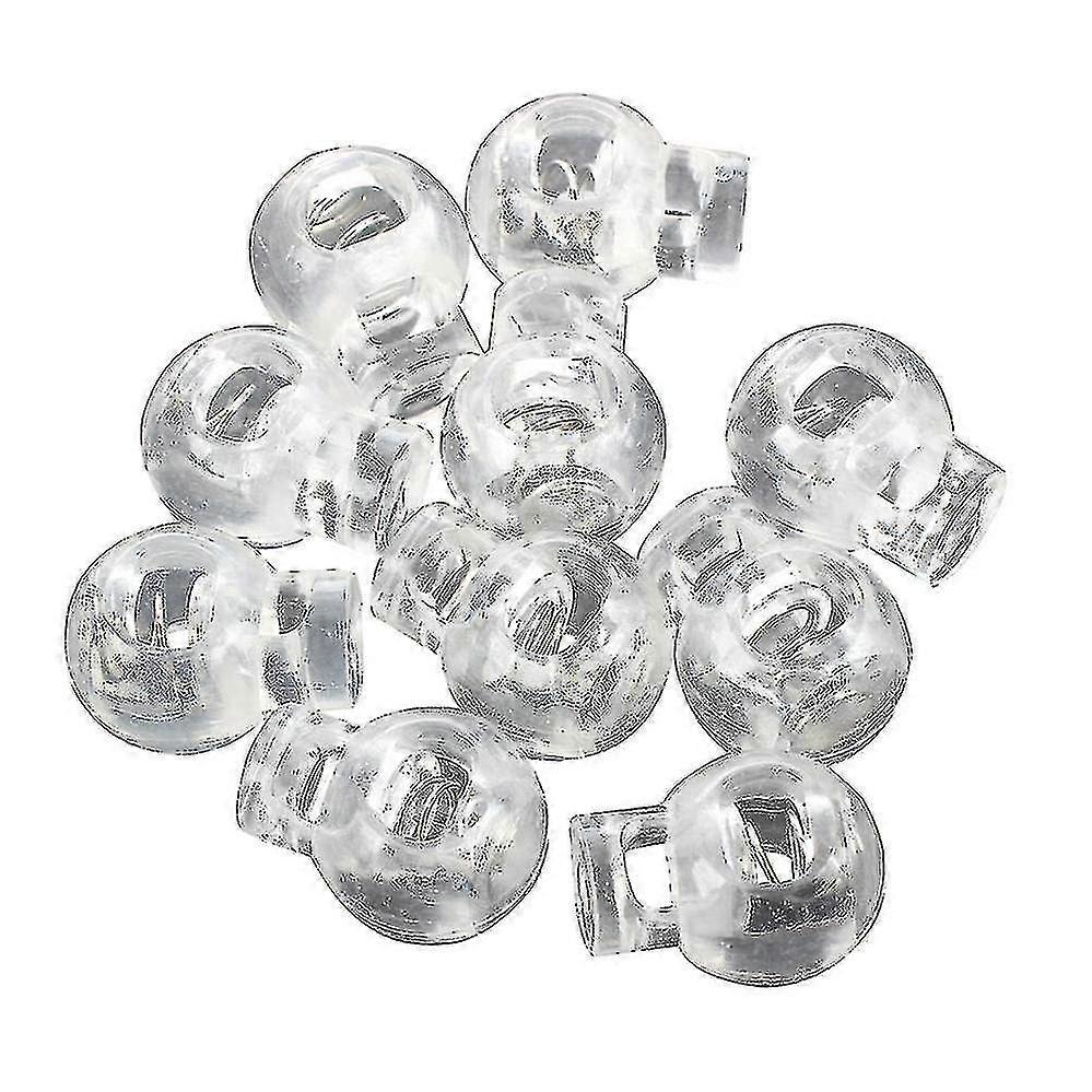 Plastic Toggle Spring Stop Single Hole String Cord Locks 10 Pcs