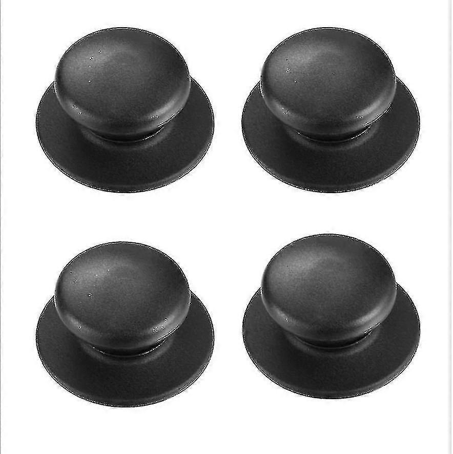 4 Pack Saucepan Lid Knobs - Black, Pot Lid Knobs, Kitchen Utensil Replacement Knobs Universal, Replacement Handle Stoppers