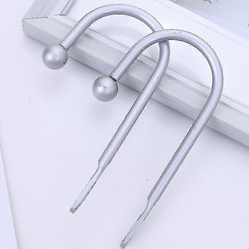 Curtain Hooks Decorative Window Hooks Curtain Hooks Metal Curtain Frame Hooks Heavy(2 Pcs, White)