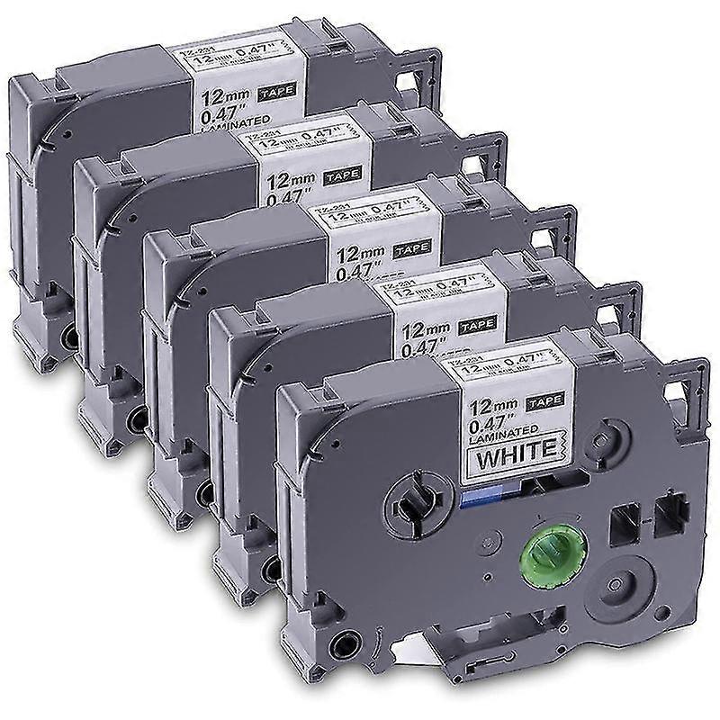 5-Pack ταινία κατασκευαστή ετικετών για Brother TZe-231 -231 Laminated P-Press Label Maker Tape, για το μοντέλο PT D
