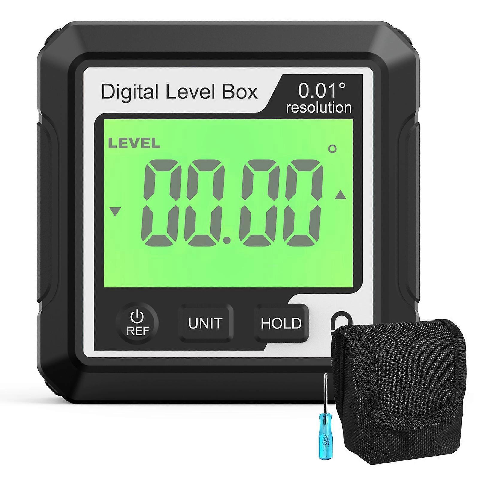 LCD Digital Angle Finder Magnetic Protractor Inclinometer Level Box Backlit Angle Gauge Measurement Tool for Carpentry Building