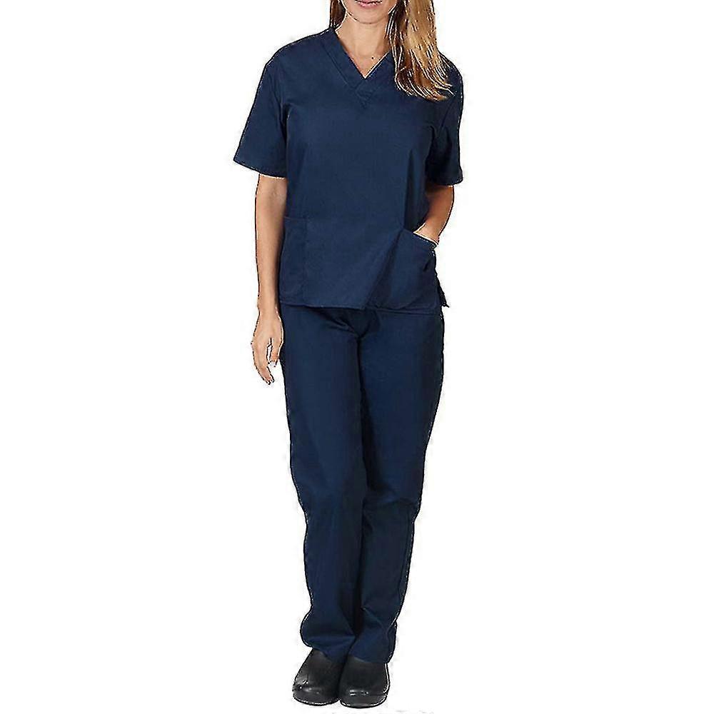 Médecin unisexe Top & Pants Scrub Set Infirmière Dentiste Costume Pour Usage Médical A (Ruipei)