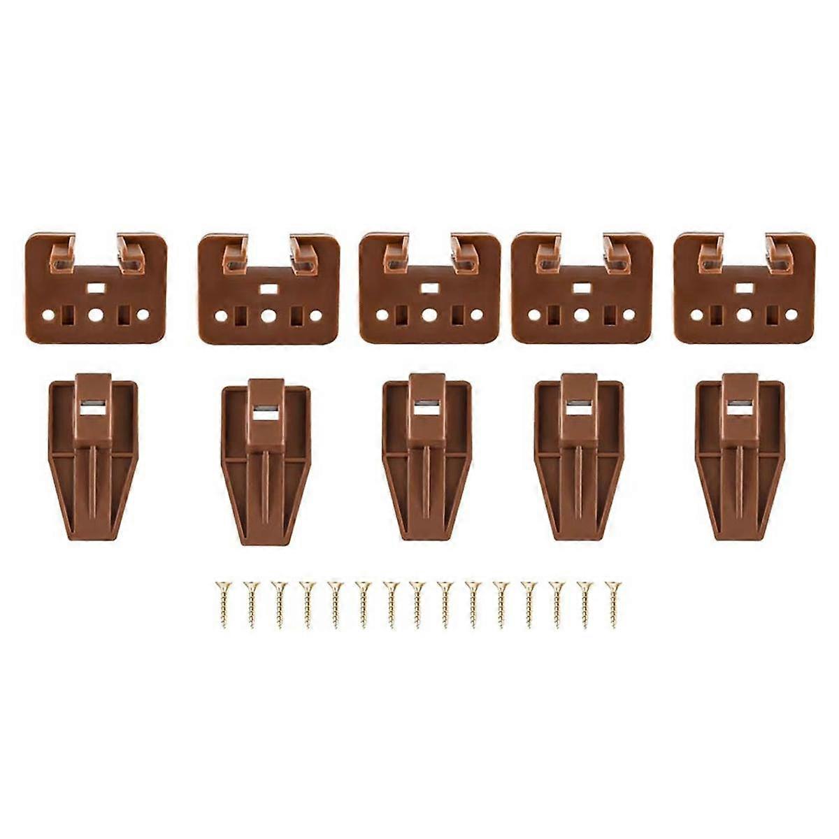 Track Guides Drawer Track Guide and Glides, 5 Sets of Dresser Center Mount Plastic Drawer Slides Fi