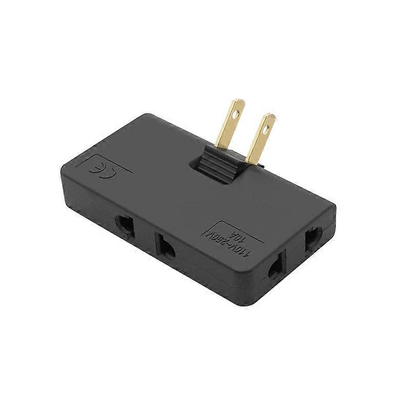 US TO EU Wall Outlet Extender 3 Way Flat Wall Outlet Extender AC Adapter 2-Prong Mini Indoor Plug Folding Outlet Splitter