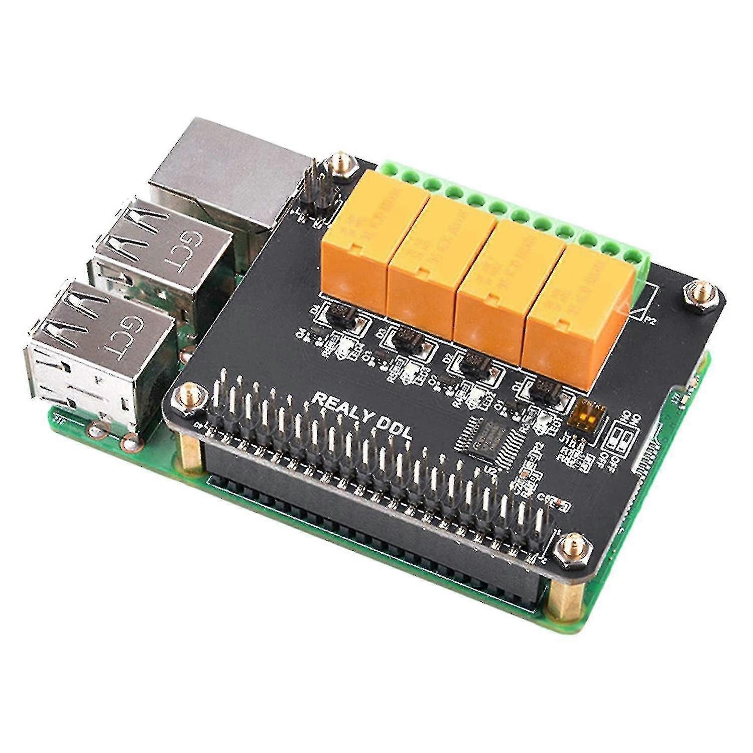 4 Channel Relay Board Module Power Compatible With Raspberry Pi 4b/3 Model B+