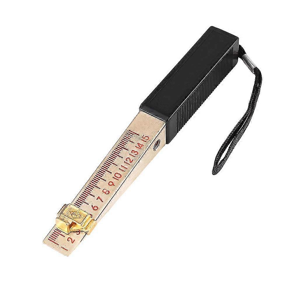 Engineering Ruler,wedge-shaped Vernier Feeler Gauge 1-15mm House Engineering Inspection Flatness Measuring Tool(precision:0.2mm) (black) (1pc
