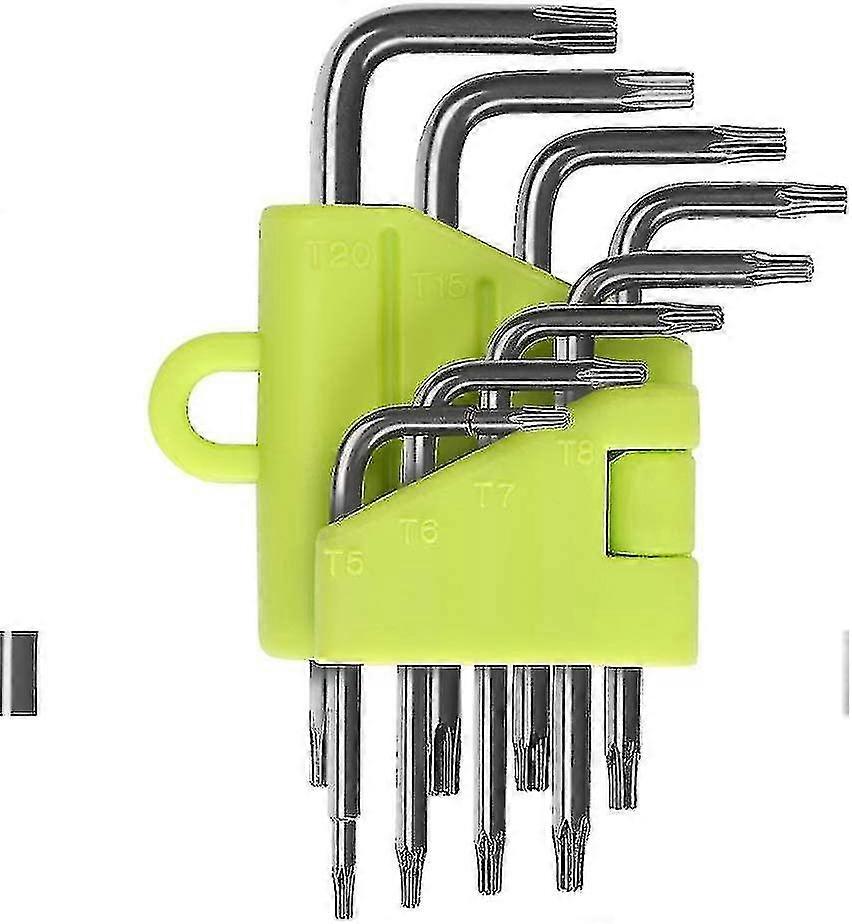 8 X Allen Key Set Torx Key Allen Wrenches, Star-shaped Tx Key With Folding Holder