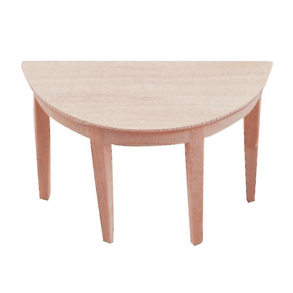 Mesa semicircular para casa de muñecas