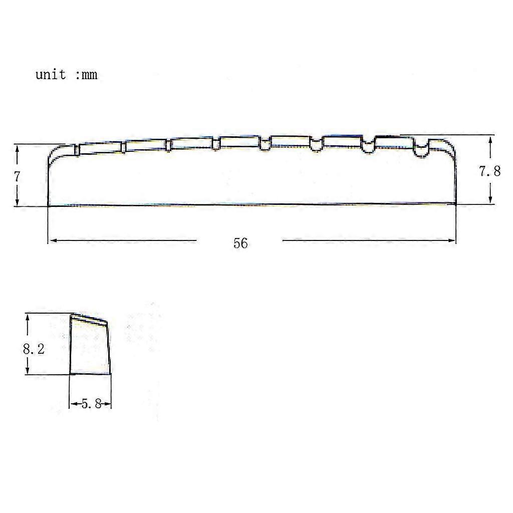 3x 2pc Black Plastic Slotted Nut & Saddle For 8 String Ukulele Guitar Accessory