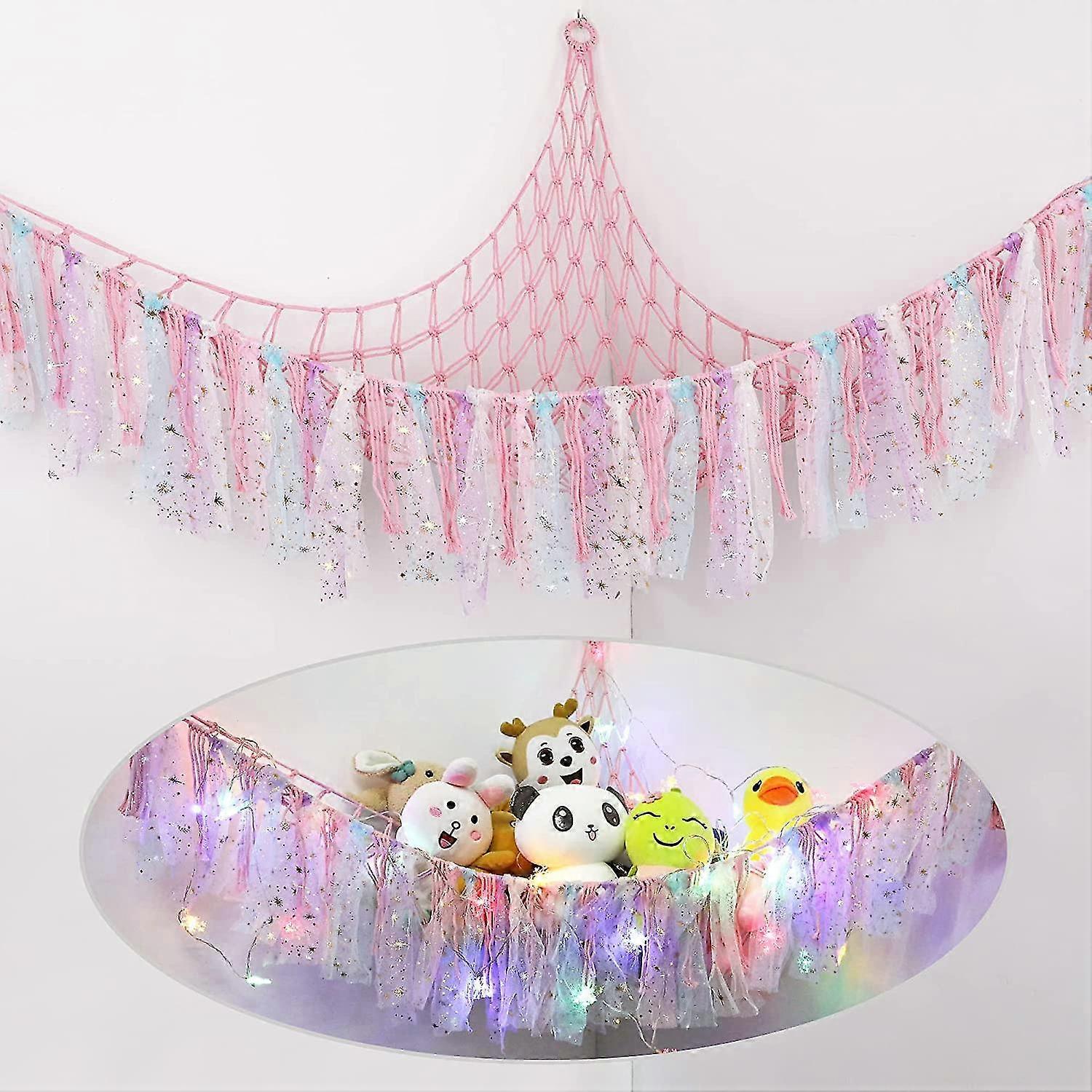 Stuffed Animal Net Or Hammock With Led Light, Toy Hammock Hanging Stuffed Animal