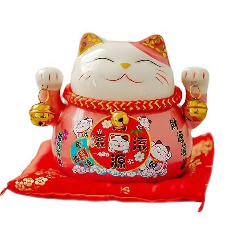 Saving Jar Fine Workmanship Large Capacity Ceramic Japanese Style Lucky Cat Piggy Bank for Home KAESI
