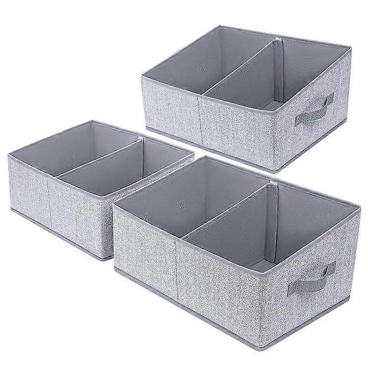 Set of 1 Foldable Open Storage Boxes, Fabric Storage Basket, Storage Crate with Reinforced Handle, Shelves, Closet Clothes, Toys, Books, Home (Grey, W