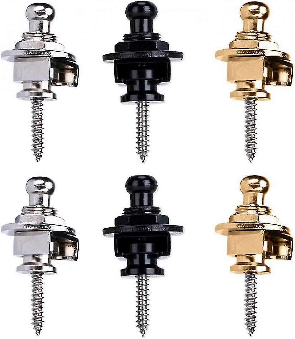 Guitar Strap Locks Set 6 Pack Strap Lock Set Buttons Security Quick Releasestrap Parts