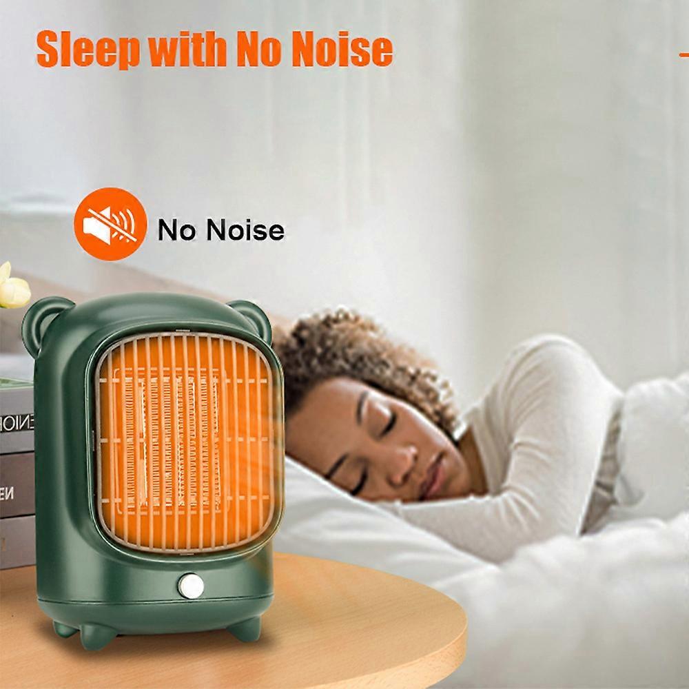 Portable Plug In Mini Electric Heater 500W Ceramic PTC Heating Winter Warmer Fan for Home Office