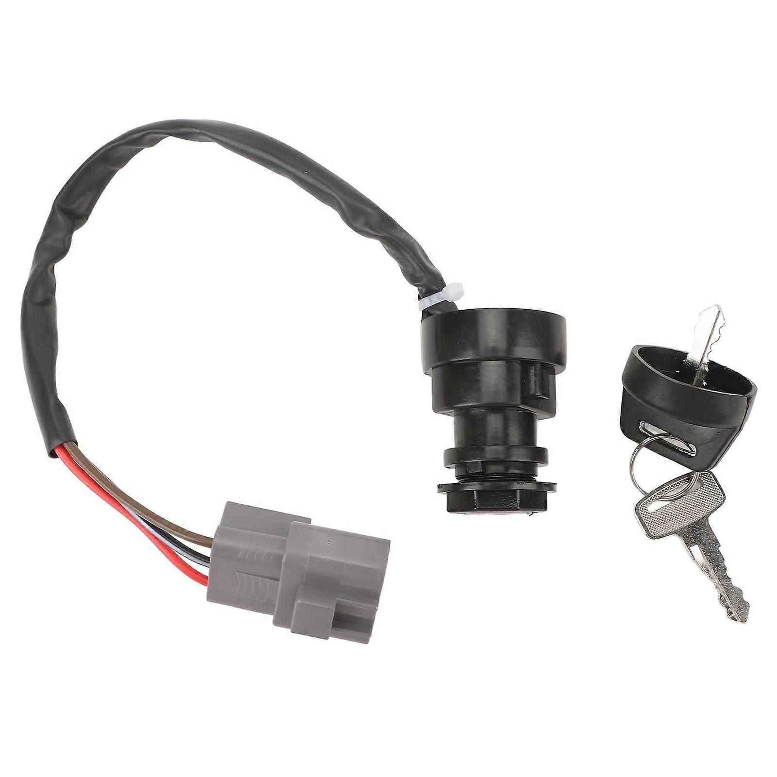 3 Wire ATV Ignition Switch with Key Stable Performance Ignition Starter Switch for Grizzly 700 YFM700 2007 2008