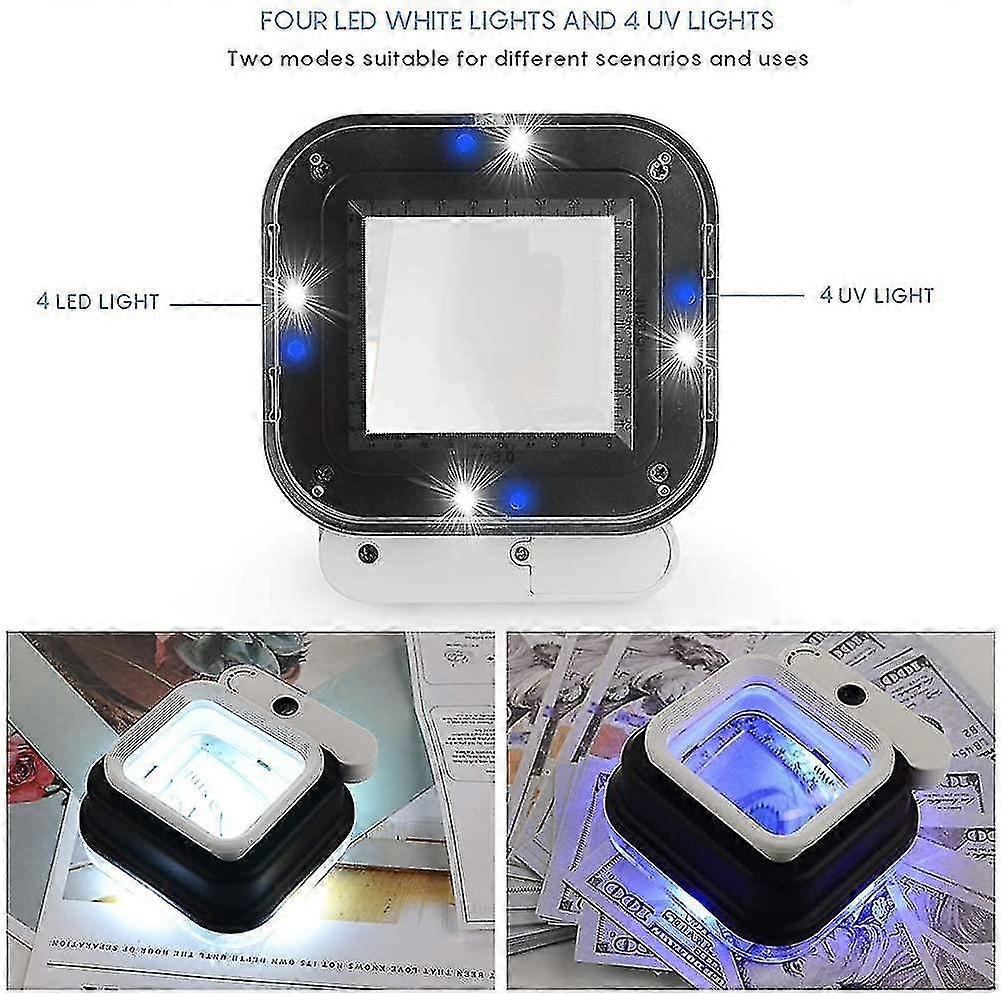 Loupe Magnifier 10x 15x 20x Multifunctional Handheld Magnifying Adjustable