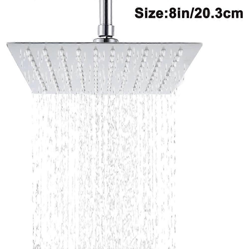 Rain shower round / square built-in shower head stainless steel shower head polished mirror effect overhead shower rain shower with anti-lime nozzles