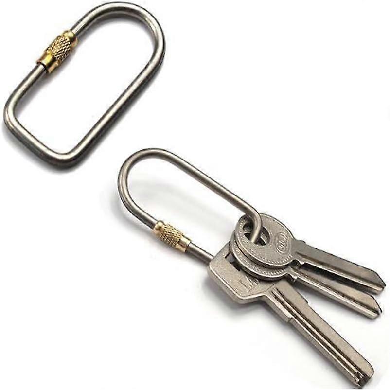 Eforlike 2 Pcs Titanium Alloy Creative U-shaped Key Chains Rings Buckles