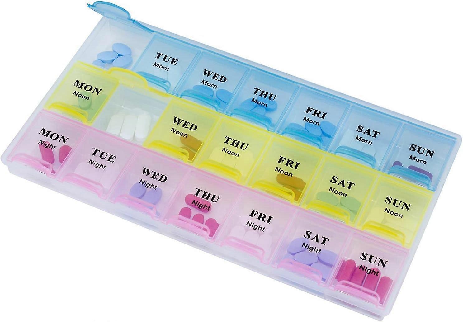 Weekly Pill Organizer, Three Times a Day, 1 Pill Organizer